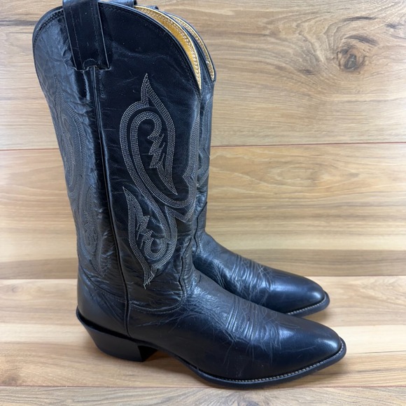Nocona Boots Other - NOCONA Western Boots Mens 10 B Black Leather Cowboy Pull On